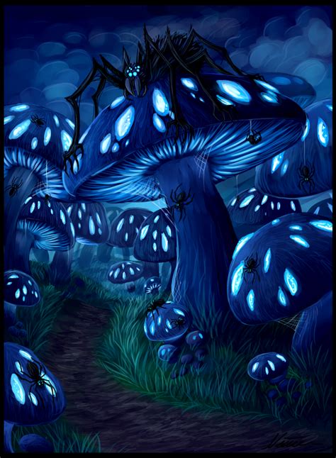 Mushroom Forest By Niicchan On Deviantart Psychedelic Art Forest Art