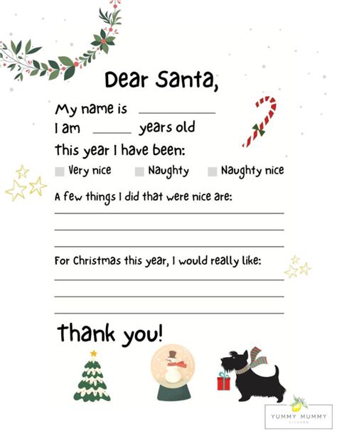 Letter To Santa Template Free Printable Dear Santa Letters