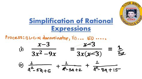 Simplification Algebraic Rational Expressions Youtube