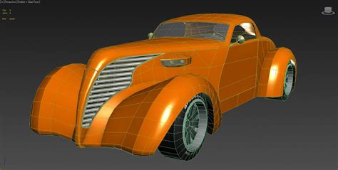 Hot Rod Low Poly D Model Max Free D