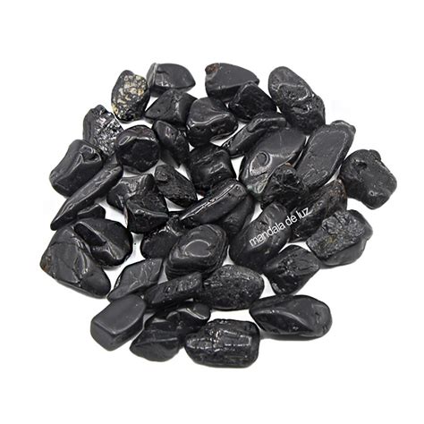 Kit De Turmalina Negra Pedra Rolada Pequena Cristal Natural 100g