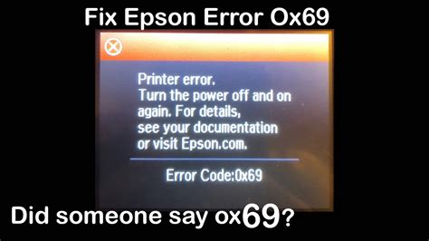 Fix Epson Error Code X On Wf Printer Read Description