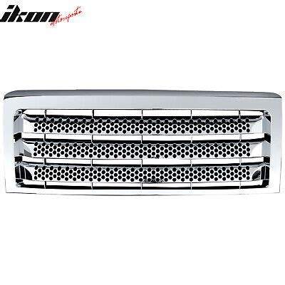 For 09 14 Ford F 150 Chrome ABS Front Bumper Hood Upper Insert Mesh