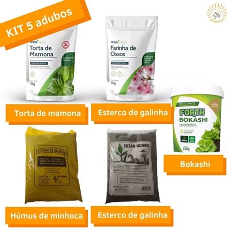 Kit Tipos De Adubo Fertilizante Org Nico Parcelamento Sem Juros