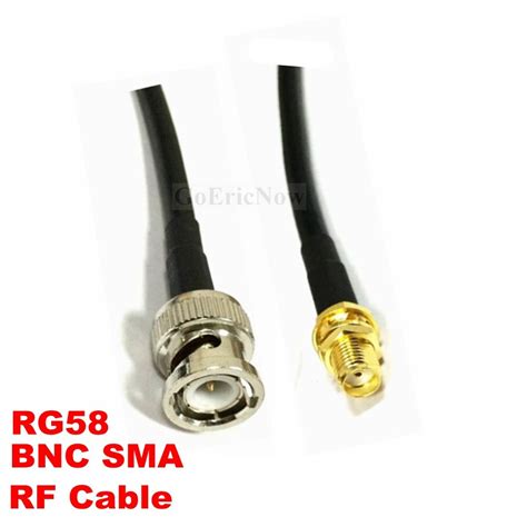 4 Buah Konektor Kabel RF Koaksial 50ohm SMA RP SMA Jantan Ke BNC Jantan