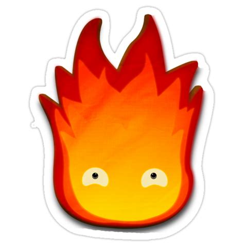 Calcifer Howls Moving Castle Stickers By Steampunkd Redbubble