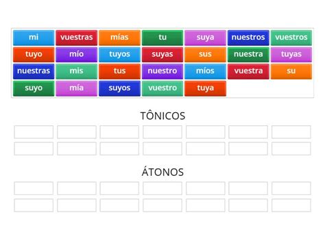 Pronomes Possessivos Em Espanhol Group Sort