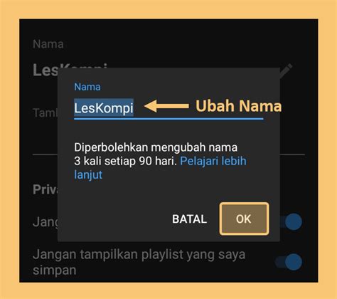 Cara Mengganti Nama Channel Youtube Tintateras