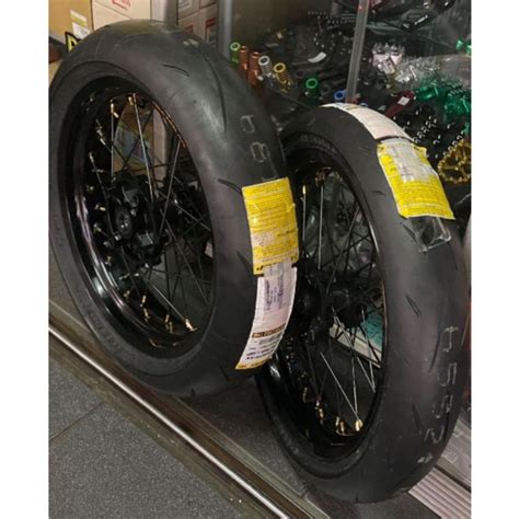 Jual Ban Set Supermoto CRF150 Paket Premium Ban Dunlop SportMax Alpha