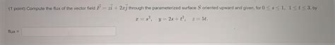 Solved Point Compute The Flux Of The Vector Field F Zi Chegg