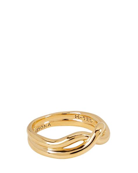 Missoma Molten Double Twisted Stacking Ring In Gold Metallic Lyst