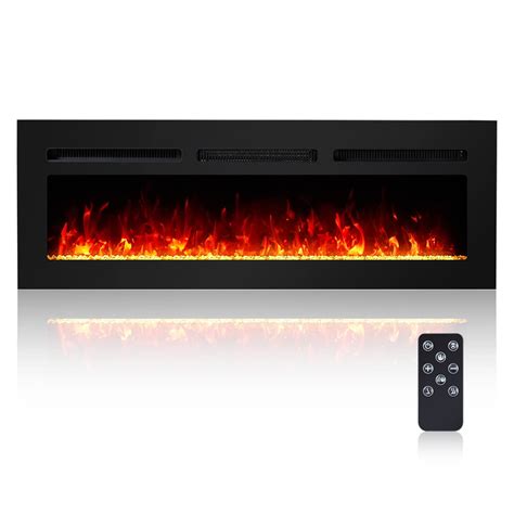 Electric Fireplace 50" Wall Mounted Electric Fireplace, Remote Control ...