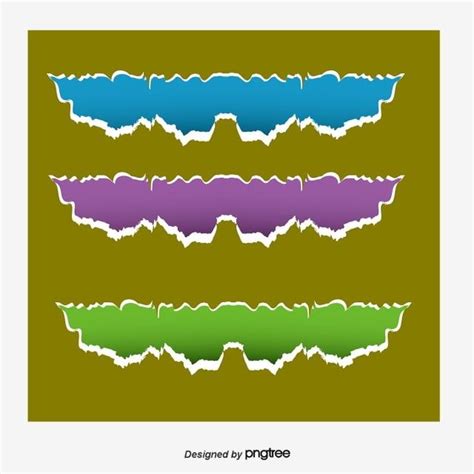 цветной разорванный баннер PNG , Цветовой вектор, баннер вектор ...