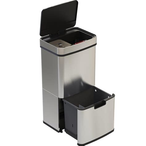 Poubelle De Cuisine Automatique Tri S Lectif Double Compartiment L