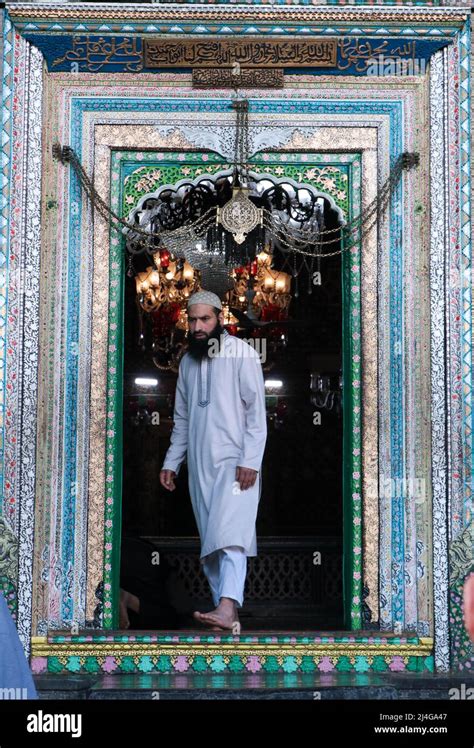 Srinagar Kashmir India Th Apr A Muslim Man At The Entrance