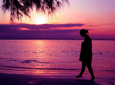 Fondos de pantalla Oceano ella África puesta de sol mar mujer