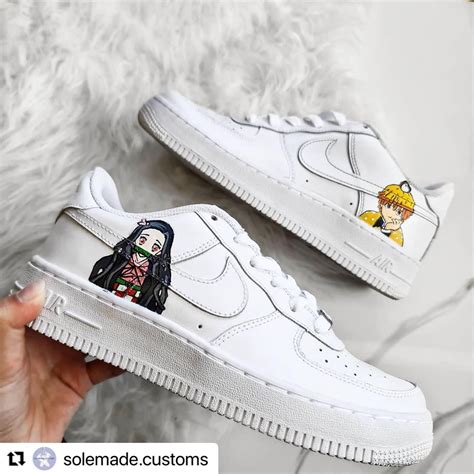 Demon Slayer Kimetsu No Yaiba Nezuko X Zenitsu Air Force 1 Custom