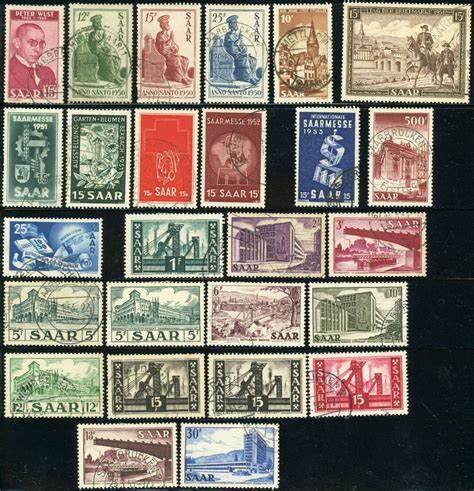 Saar French Protectorate Postage Stamp Collection Germany