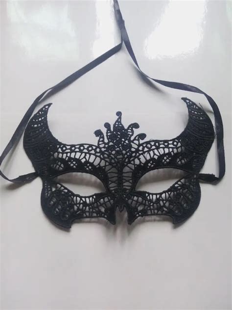 M591 9 Black Lace Flower Mask Sexy Lady Cutout Eye Mask Masquerade