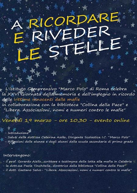 A Ricordare E Riveder Le Stelle L I C Marco Polo Di Borghesiana Ha