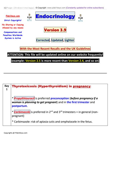 Solution Endocrinology Plab Keys Studypool