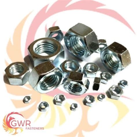 0BA 1BA 2BA 3BA 4BA 5B 6BA 7BA 8BA 10BA BA HEXAGON FULL NUTS STEEL ZINC