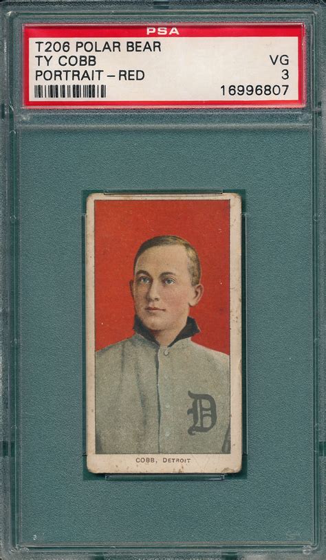 Lot Detail T Ty Cobb Red Portrait Polar Bear Psa