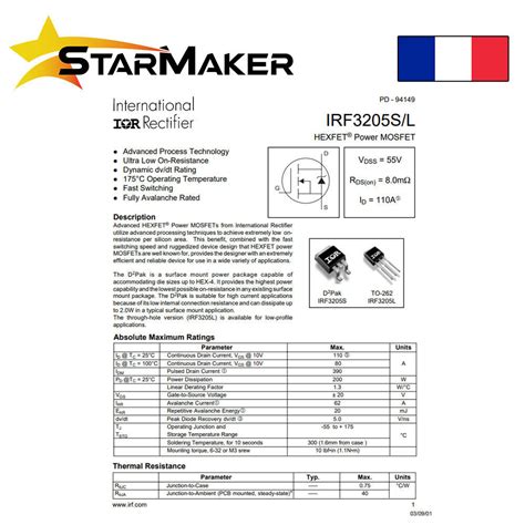 Irf Transistor Mosfet N V A To New Irfz N Pcs