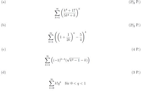 Solved Series Convergence Check the following series for | Chegg.com