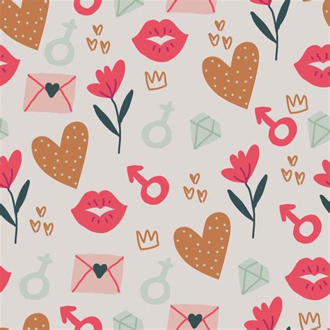 Seamless Love Pattern Vector Art At Vecteezy