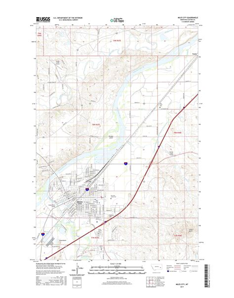 Mytopo Miles City Montana Usgs Quad Topo Map