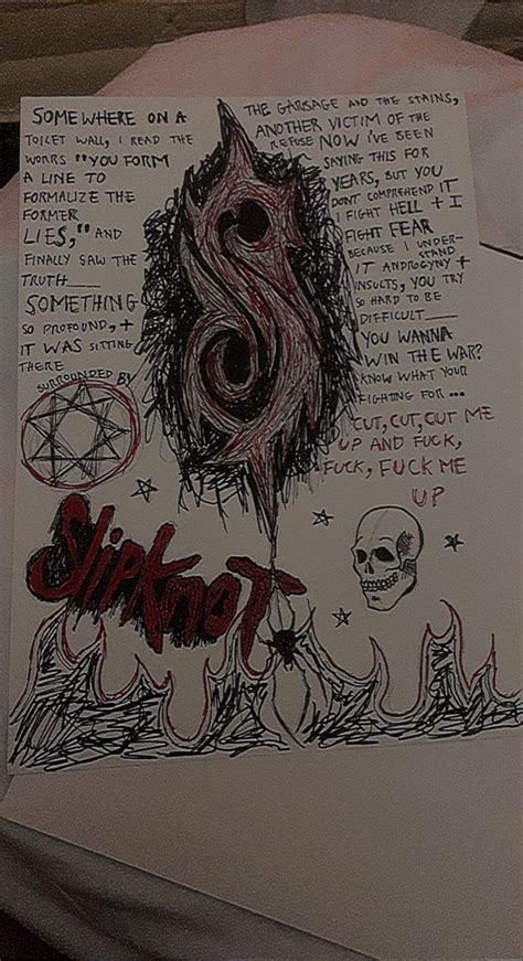 Slipknot Drawing In 2023 Slipknot Heavy Metal Art Sketch Book