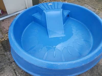 cambs little tikes solid blue hard plastic swimming paddling pool slide ...