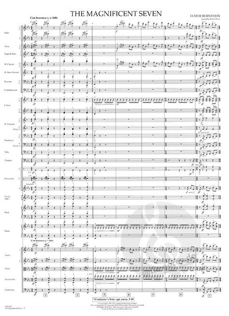 The Magnificent Seven by Elmer Bernstein » Sheet Music for Orchestra ...