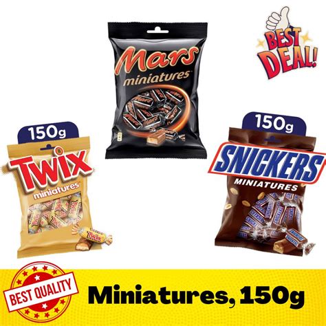 150grams Each Pack Twix Snickers And Mars Miniatures Shopee