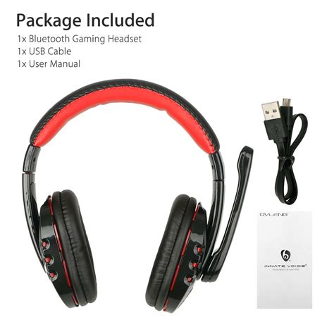 Bluetooth Wireless Gaming Headset for Xbox PC PS4 with Mic LED Volume ...