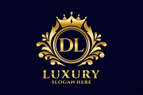 Initial DL Letter Royal Luxury Logo template in vector art for luxurious branding projects and ...