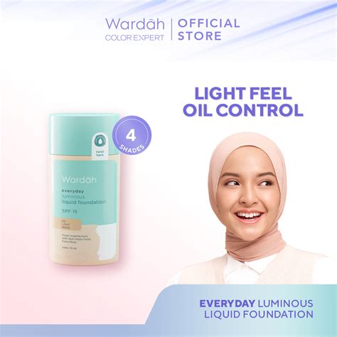 Jual Wardah Everyday Luminous Liquid Foundation Alas Bedak Cair