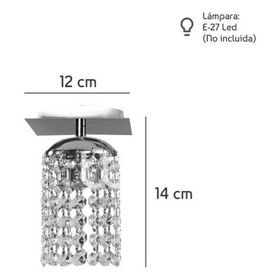 Luz Desing Ara A Plafon Cairel Cromado Lyon Luz Deco Moderno Sf