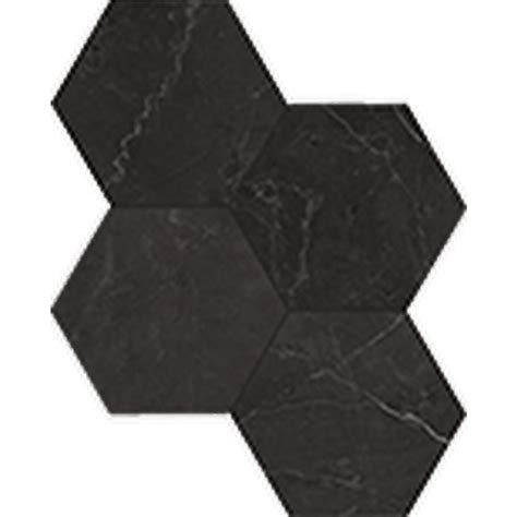 Anatolia Tile Stone La Marca Hexagon Mosaic 6 Nero Venato Polished