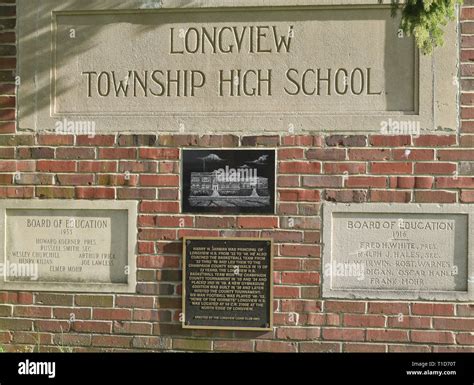 Longview Township High School sign -- Longview Illinois Stock Photo - Alamy