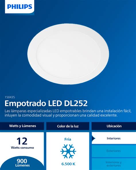 Foco Philips Led Empotrado Dl Redondo Luz Fr A W The Home