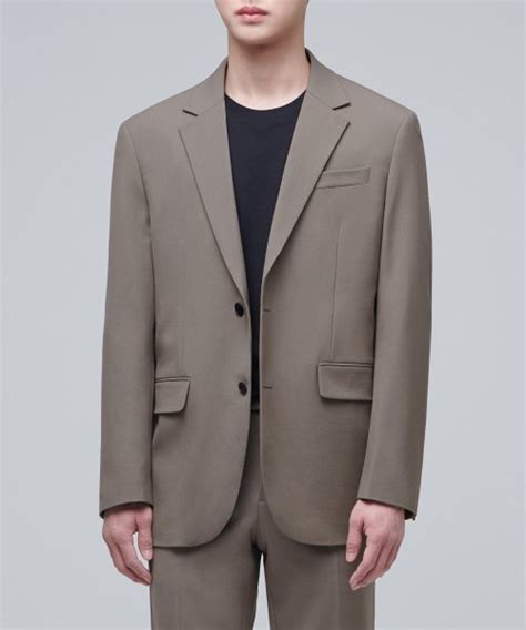 MUSINSA MUSINSA STANDARD RELAXED BASIC WOOL BLAZER DUSTY BEIGE