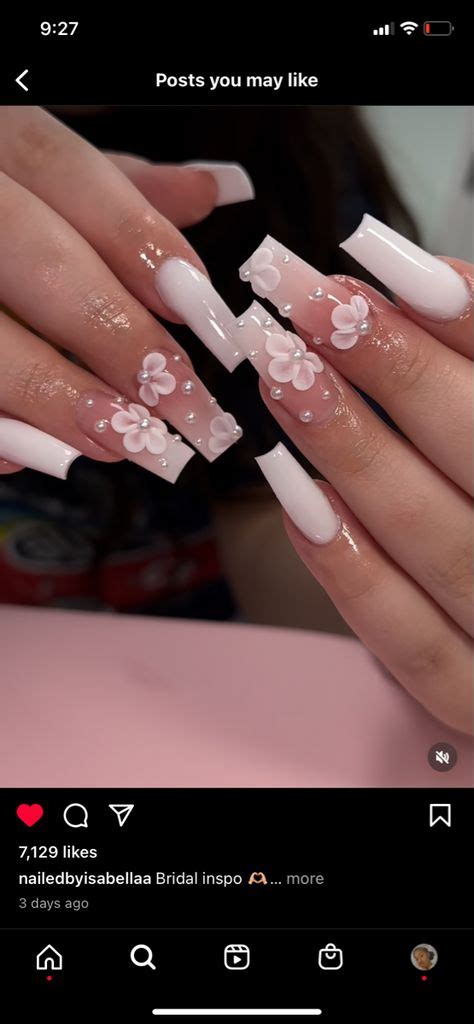 3d Flower Acrylic Nails