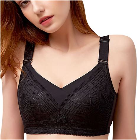 Soomlon Womens Bras Removable Shoulder Strap Daily Comfort Bra Training Bras Classic Bra Black M