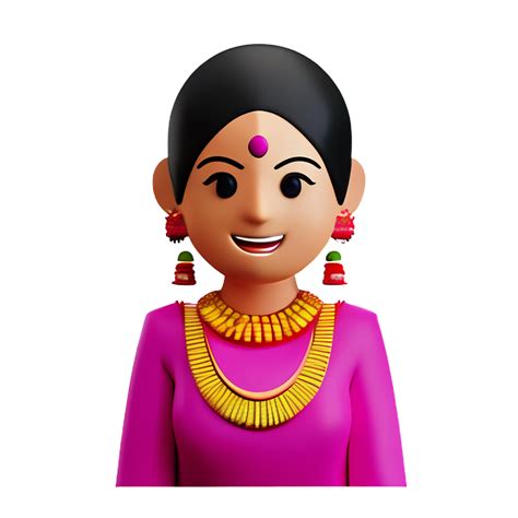 Indian Bride Face 3d Rendering Icon Illustration 29351781 PNG