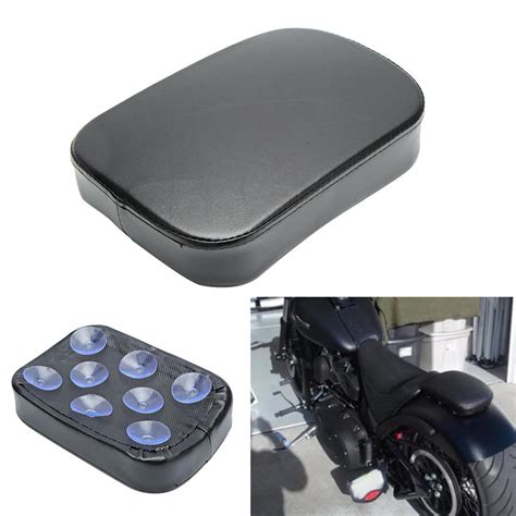 Tebru Motorcycle Universal Pillion Pad Rear Seat Cushion Passenger Saddle With 8 Suction Cup