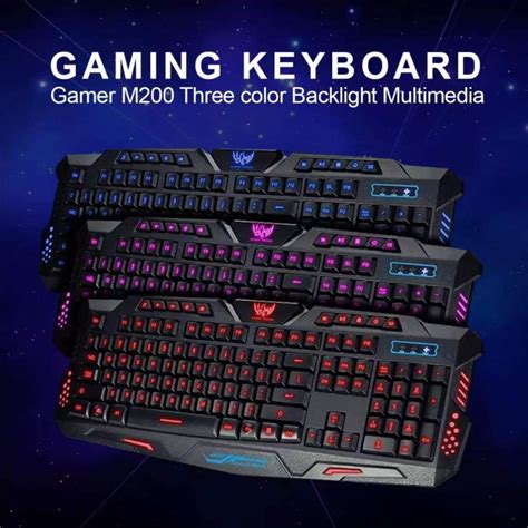 Magic Wings Gamer Tricolor Backlight Wired Gaming Keyboard M200 ...