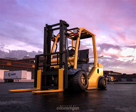 Daniel Wogan Stanced Toyota Forklift 3d Render