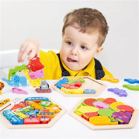 3D Wooden Puzzle Carton Alphabet Learning Educational Jigsaw Puzzle ...